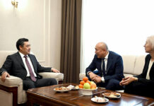 Президент Садыр Жапаров гандболчу Талант Дүйшөбаев менен жолугушту