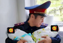 В Оше в семье милиционера родились тройняшки — Амантай, Эртай и Эсентай