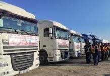 Кыргызстан направил еще 150 тонн гумпомощи в Казахстан