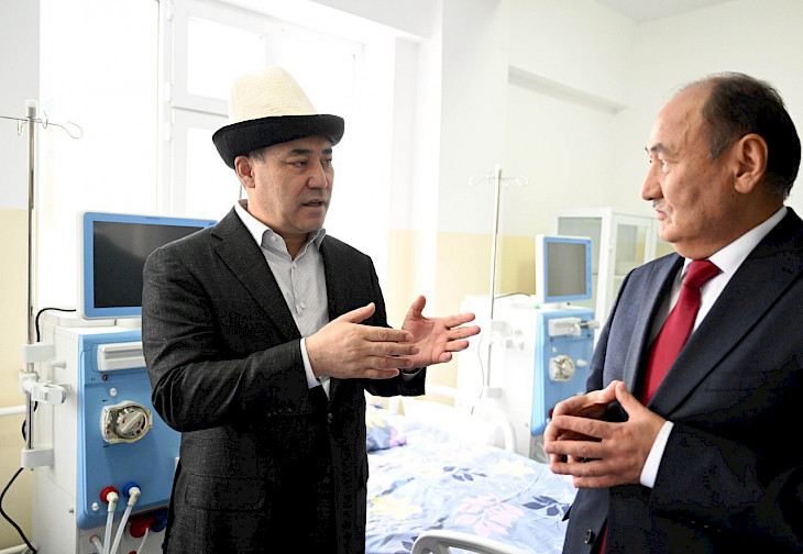 Садыр Жапаров открыл новое здание Джалал-Абадской областной клинической больницы 