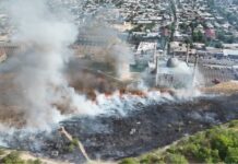 На горе Сулайман-Тоо произошел крупный пожар — видео