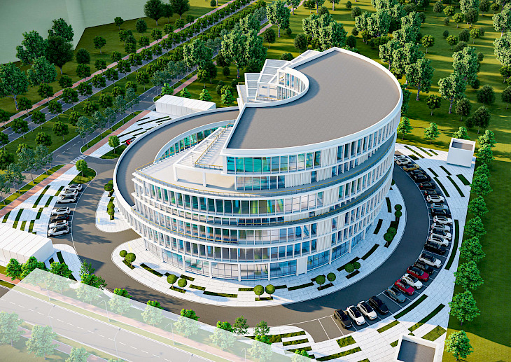 В южной части Бишкека появится новое административное здание ГНС - эскизы 