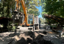 В Бишкеке идет капитальный ремонт дорог вокруг озера Комсомольское