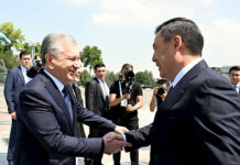 Садыр Жапаров прибыл в Узбекистан с государственным визитом