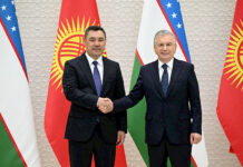 Ташкентте Садыр Жапаров менен Шавкат Мирзиёевдин расмий жолугушуу аземи өттү