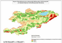 ӨКМ сел жүрүү жана таш кулоо коркунучу бар аймактардын картасын жарыялады