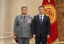 Жапаров присвоил Ташиеву звание генерал-полковника