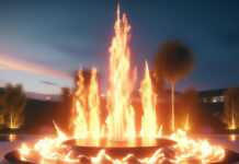 На площади Ала-Тоо появятся огненные фонтаны