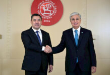 Садыр Жапаров Казакстанда V Дүйнөлүк көчмөндөр оюндарынын ачылыш аземине катышты