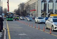 Выделенные полосы для общественного транспорта снова появились в Бишкеке