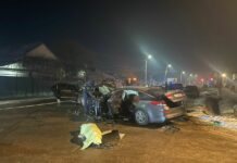 В страшной аварии в Бишкеке погибли два человека