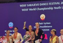 Кыргызстанцы Владимир Вырлеев и Мария Прошлецова стали двукратными чемпионами мира по спортивным бальным танцам