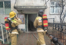 В Оше при пожаре эвакуированы 15 жителей многоэтажного дома