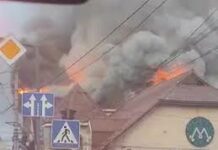 Ахунбаев көчөсүндө жайгашкан имараттан чыккан өрттөн төрт адам жабыркады