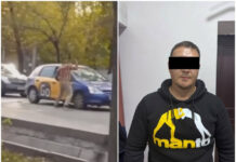 В Бишкеке задержали водителя, разбившего лобовое стекло такси