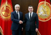 Садыр Жапаров ЖККУнун башкы катчысы Имангали Тасмагамбетовду кабыл алды