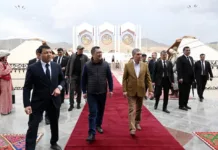 Садыр Жапаров и Гурбангулы Бердымухамедов посетили показ кыргызских конных игр