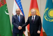 Торага Нурланбек Тургунбек уулу встретился с президентом Узбекистана