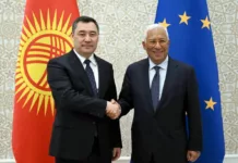 Садыр Жапаров Европа кеңешинин президенти Антониу Кошта менен жолугушту