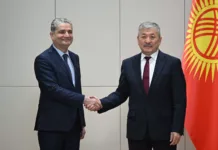 Адылбек Касымалиев принял зампредседателя правления ЕАБР Тиграна Саркисяна