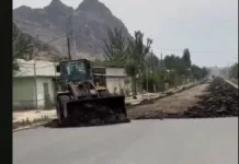 В Оше сняли только что уложенный асфальт. В мэрии объяснили причину