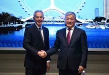 Адылбек Касымалиев Улуу Британиянын мурдагы премьер-министри Тони Блэр менен жолукту