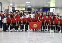 Женская сборная Кыргызстана отправилась на отборочные матчи Кубка Азии