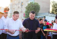 Аллея милиции в форме погон генерал-майора появилась в Таласе