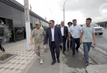 Ташиев Оштогу “Достук” чек ара бекетининин айланасын жакшыртуу иштери менен таанышты