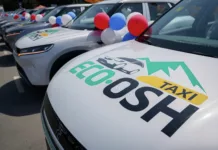 В Оше вчера запустили муниципальное такси — оно бесплатное