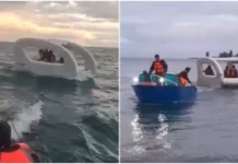 Надувную лодку с отдыхающими унесло ветром на Иссык-Куле