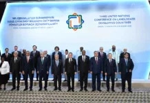 Адылбек Касымалиев принял участие в церемонии встречи участников конференции ООН