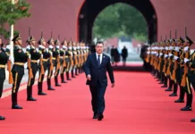 Садыр Жапаров Пекинде Жеңиштин 80 жылдыгына арналган парадга катышты