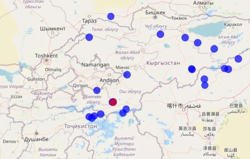 120 Түндө Кыргызстан аймагында жер титирөө болду