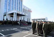 Садыр Жапаров открыл новое здание Главного управления ГКНБ в Бишкеке