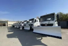 Город Ош закупил новые снегоуборочные машины