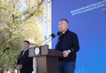 Талас шаарынын тарыхында биринчи жолу 9 кабаттуу “Хан Теңири” турак жай комплексинин курулушу башталды