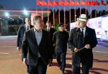 Садыр Жапаров ознакомился с ходом реконструкции и расширения аэропорта «Манас»