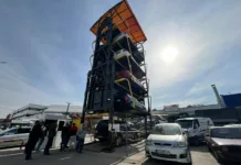 На Аламединском рынке заработала роторная парковка, в Бишкеке она вторая