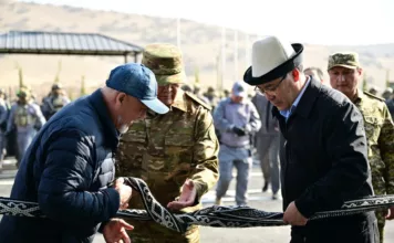 Садыр Жапаров открыл учебно-тренировочный центр ГКНБ в Джалал-Абадской области