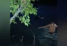 Пьяный водитель, убегая от патрульных, остановил машину возле БЧК и прыгнул в канал