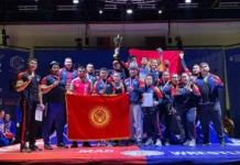 Сборная Кыргызстана заняла I место на чемпионате Европы по мас-рестлингу