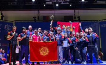 Сборная Кыргызстана заняла I место на чемпионате Европы по мас-рестлингу
