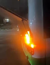 В Бишкеке в районе рынка «Мадина» загорелся автобус