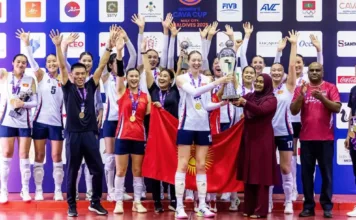 Женская сборная команда Кыргызстана по волейболу стала победителем Кубка CAVA