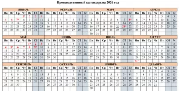Какие дни будут нерабочими праздничными в 2026 году? Календарь Главная