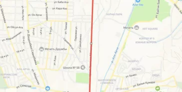 Проспект Айтматова в Бишкеке выше Южной магистрали открыт для движения Главная