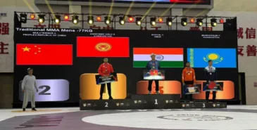 Кыргызский военный завоевал золото международного турнира по спортивным единоборствам AMMA (азиатский аналог рукопашного боя и джиу-джитсу) Главная