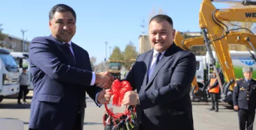 Талас облусуна ата мекендик өндүрүштөгү 42 атайын техника тапшырылды Главная