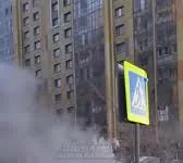 Так выглядит прорыв тепловой трубы на улице 7 Апреля в Бишкеке